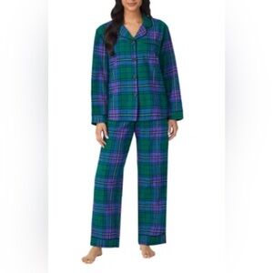 BedHead Cozy Plaid Pajama Set โ Button-Front Top & Lounge Pants โจ